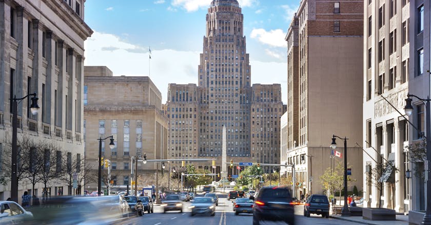 Vista panoramica di Buffalo, NY