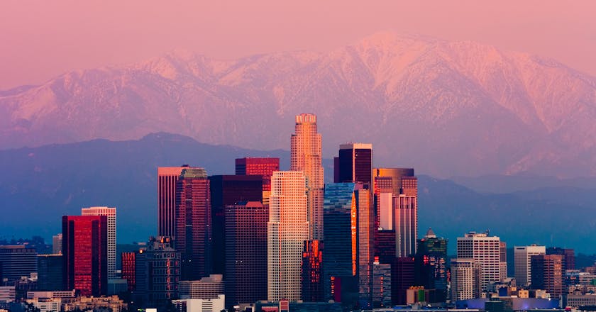 Vista panorâmica de Los Angeles, US