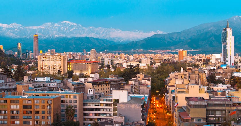 Scenic view of Santiago, CL