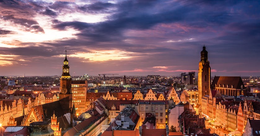 Vista panorámica de Wrocław