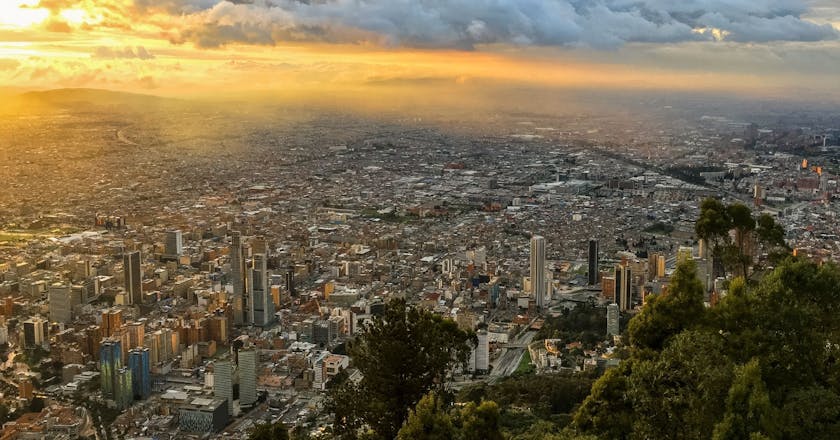 Scenic view of Bogotá