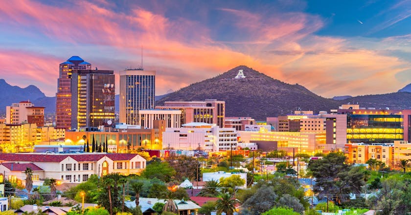 Vue panoramique de Tucson