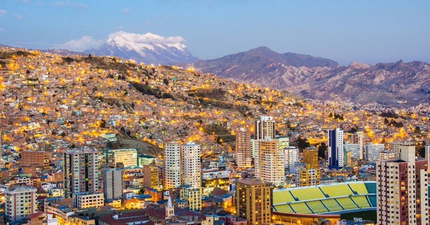 Vista panorámica de La Paz, BO