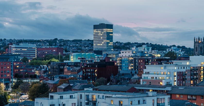 Vista panorâmica de Sheffield