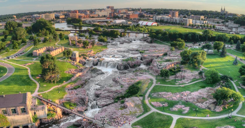 Vista panoramica di Sioux Falls