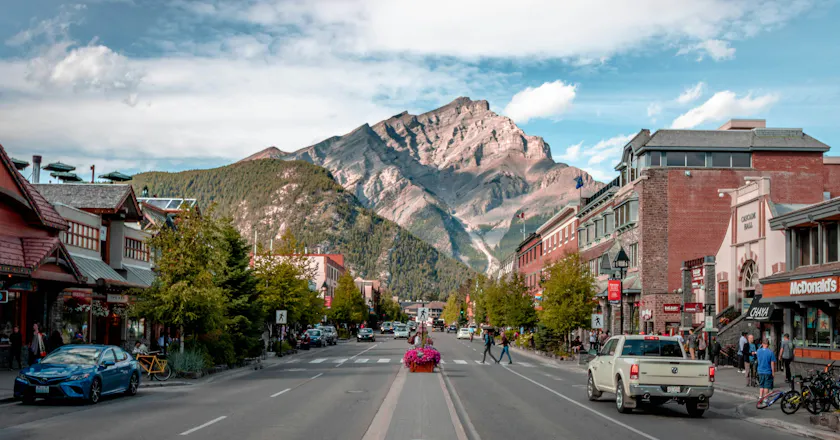 Vista panorámica de Banff