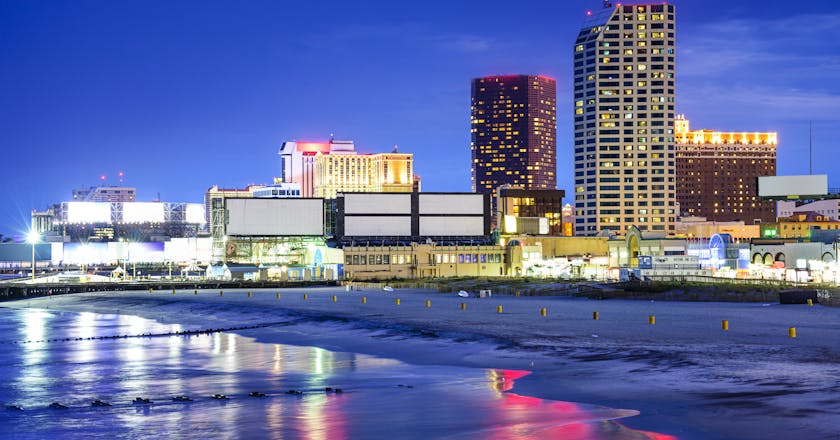 Vista panoramica di Atlantic City