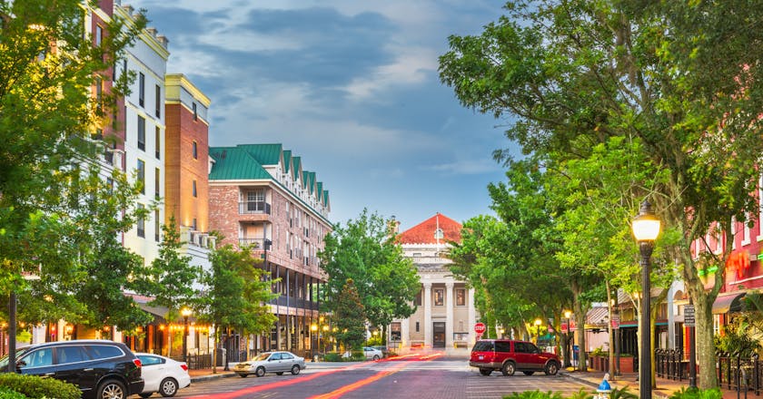 Vista panoramica di Gainesville, FL