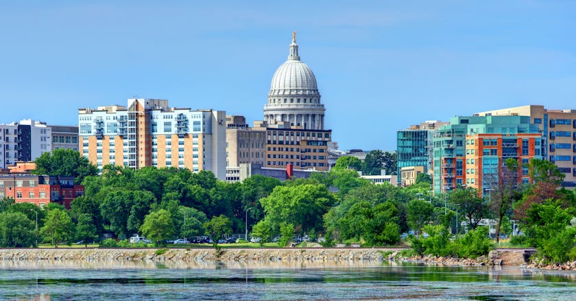 Scenic view of Madison, WI