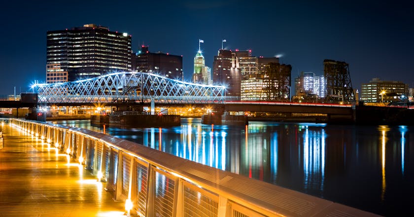 Vista panoramica di Newark, NJ