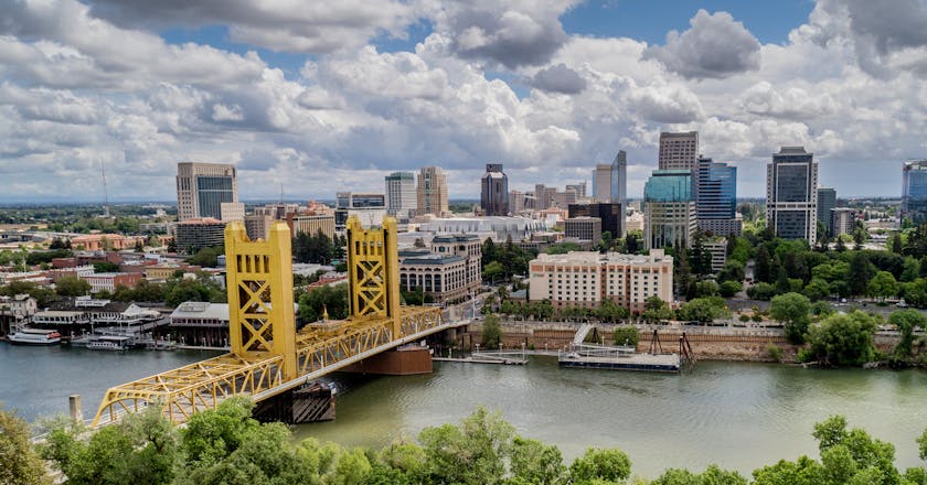 Vista panorâmica de Sacramento, US